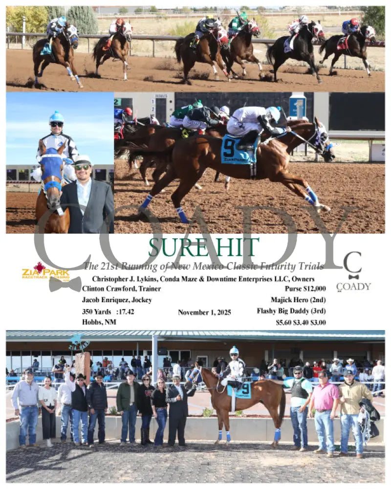 SURE HIT - The 21st Running of New Mexico Classic Futurity Trials - 11-01-25 - R09 - ZIA Zia Park