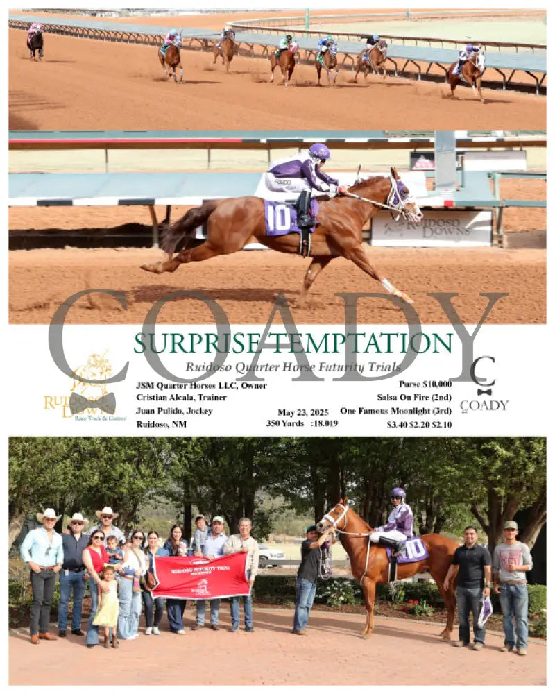 SURPRISE TEMPTATION - Ruidoso Quarter Horse Futurity Trials - 05-23-25 - R13 - RUI Ruidoso Downs
