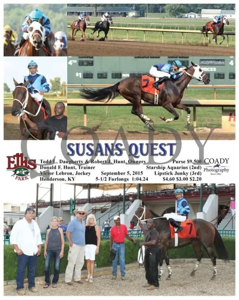 Susans Quest - 090515 Race 09 Elp Ellis Park