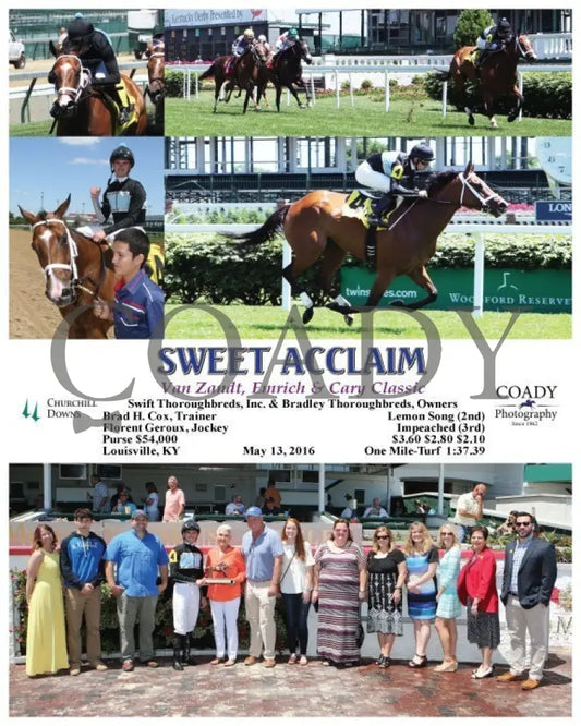 Sweet Acclaim - 051316 Race 04 Cd Group Churchill Downs
