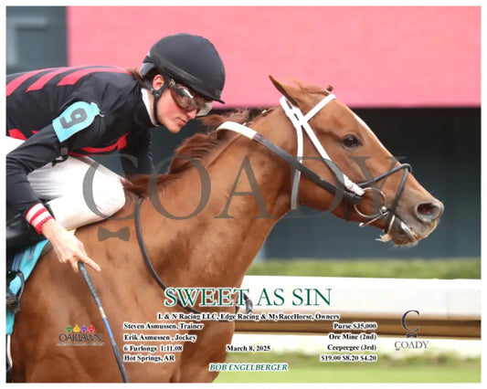 SWEET AS SIN - 03-08-25 - R06 - OP - Tight Finish 01 Oaklawn Park