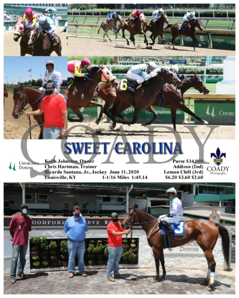 Sweet Carolina - 06-11-20 R03 Cd Churchill Downs