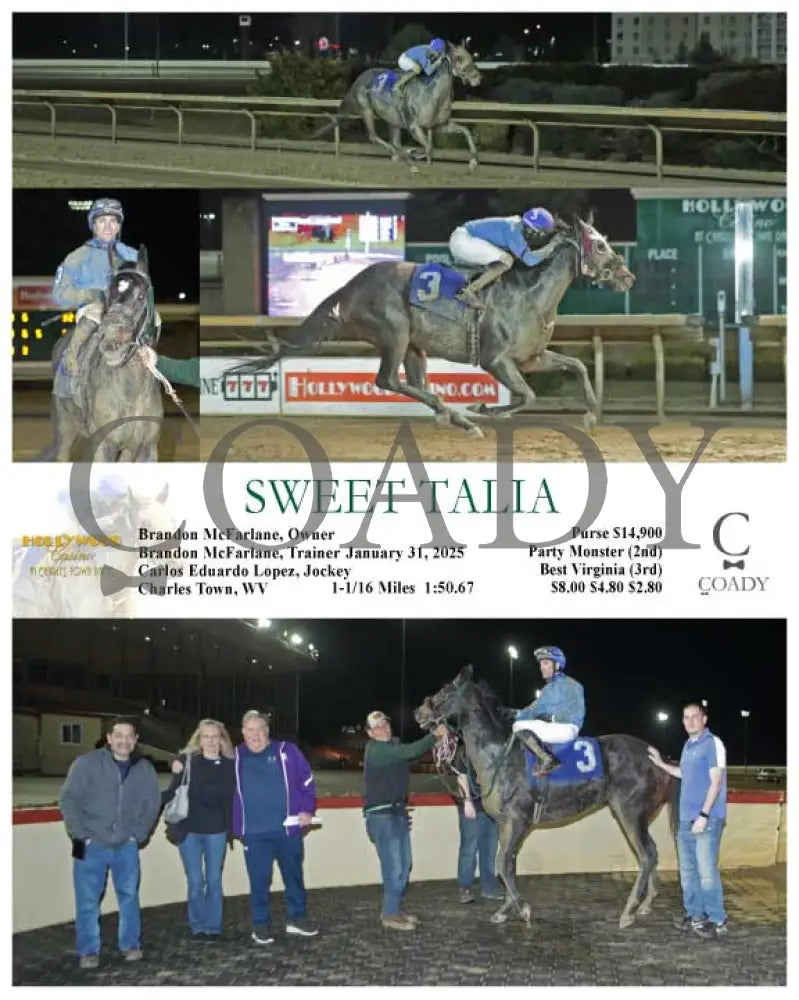 Sweet Talia - 01-31-25 R05 Ct Hollywood Casino At Charles Town Races