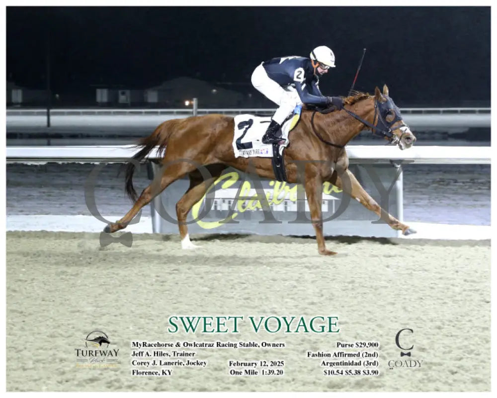 SWEET VOYAGE - 02-12-25 - R04 - TP - Finish 01 Turfway Park