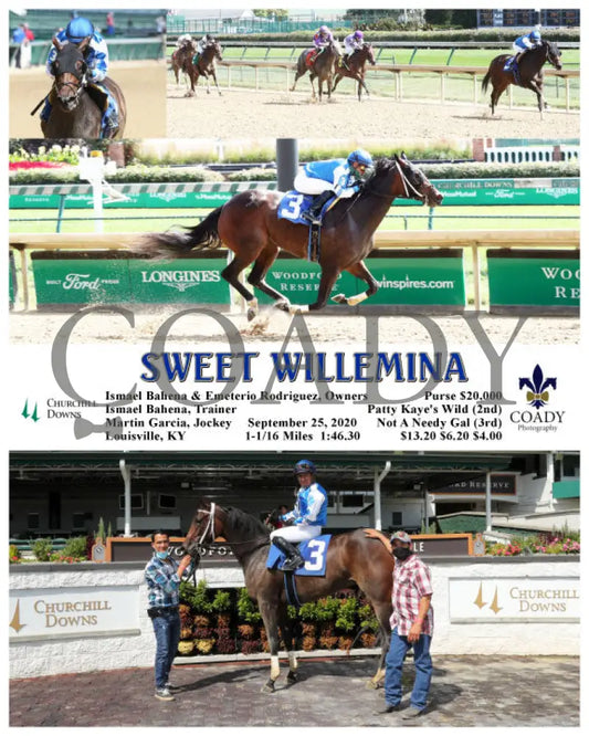 Sweet Willemina - 09-25-20 R03 Cd Churchill Downs