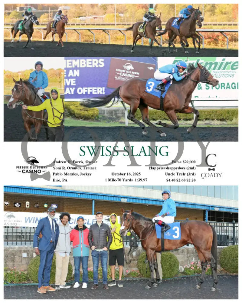 SWISS SLANG - 10-16-25 - R06 - PID Presque Isle Downs