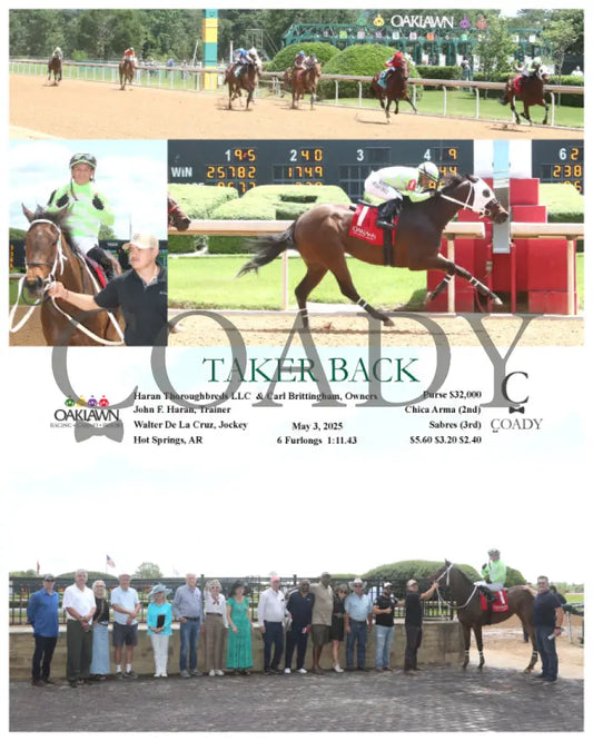 TAKER BACK - 05-03-25 - R01 - OP Oaklawn Park