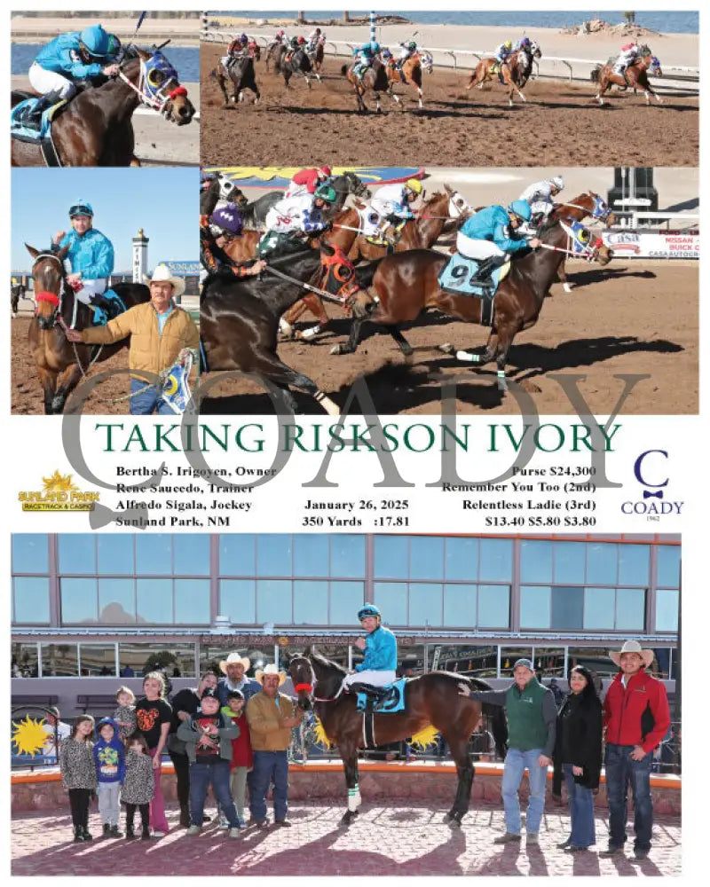 Taking Riskson Ivory - 01-26-25 R06 Sun Turfway Park