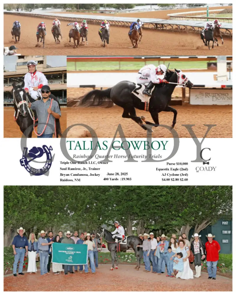 TALIAS COWBOY - Rainbow Quarter Horse Futurity Trials - 06-28-25 - R12 - RUI Ruidoso Downs