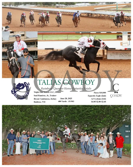 TALIAS COWBOY - Rainbow Quarter Horse Futurity Trials - 06-28-25 - R12 - RUI Ruidoso Downs
