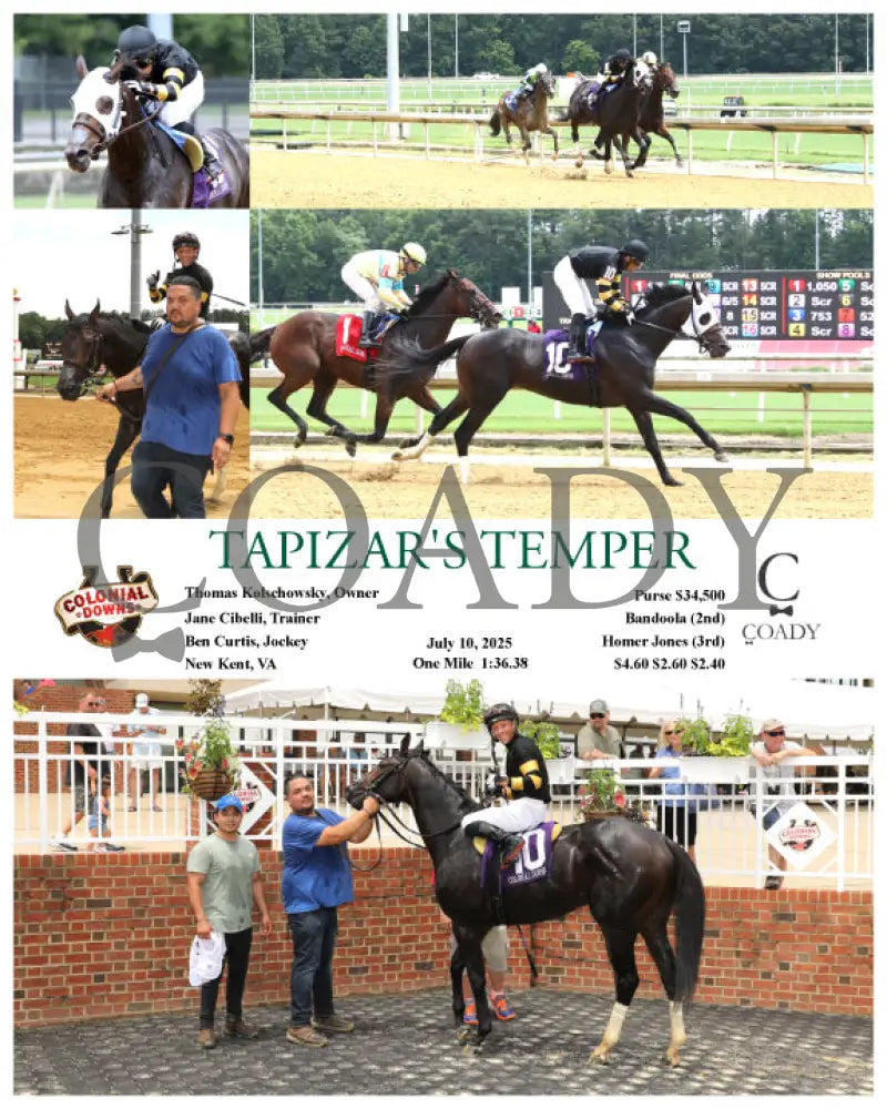 TAPIZAR’S TEMPER - 07-10-25 - R07 - CNL Colonial Downs