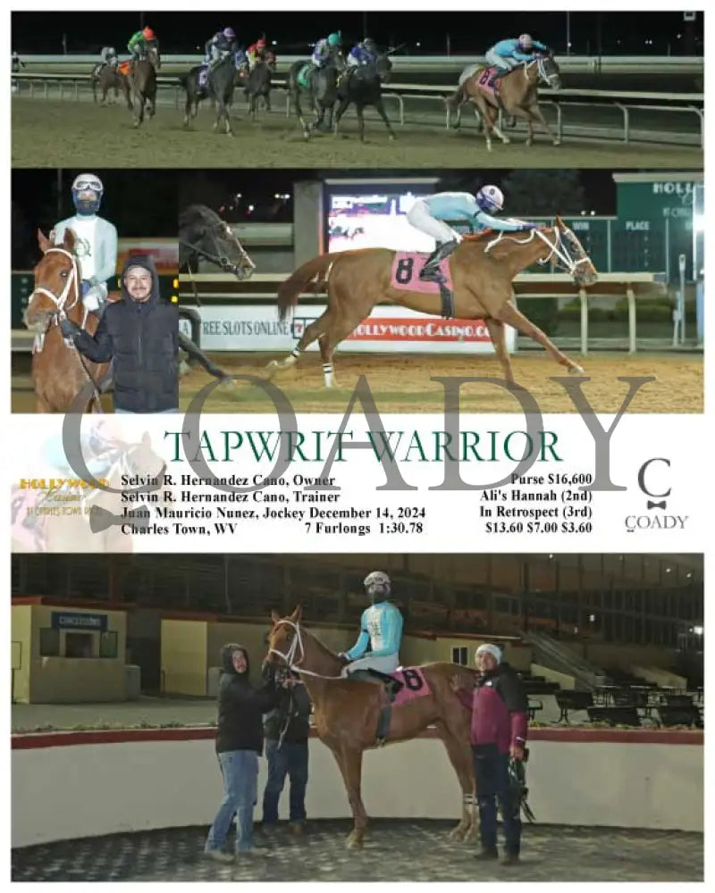 Tapwrit Warrior - 12-14-24 R05 Ct Hollywood Casino At Charles Town Races