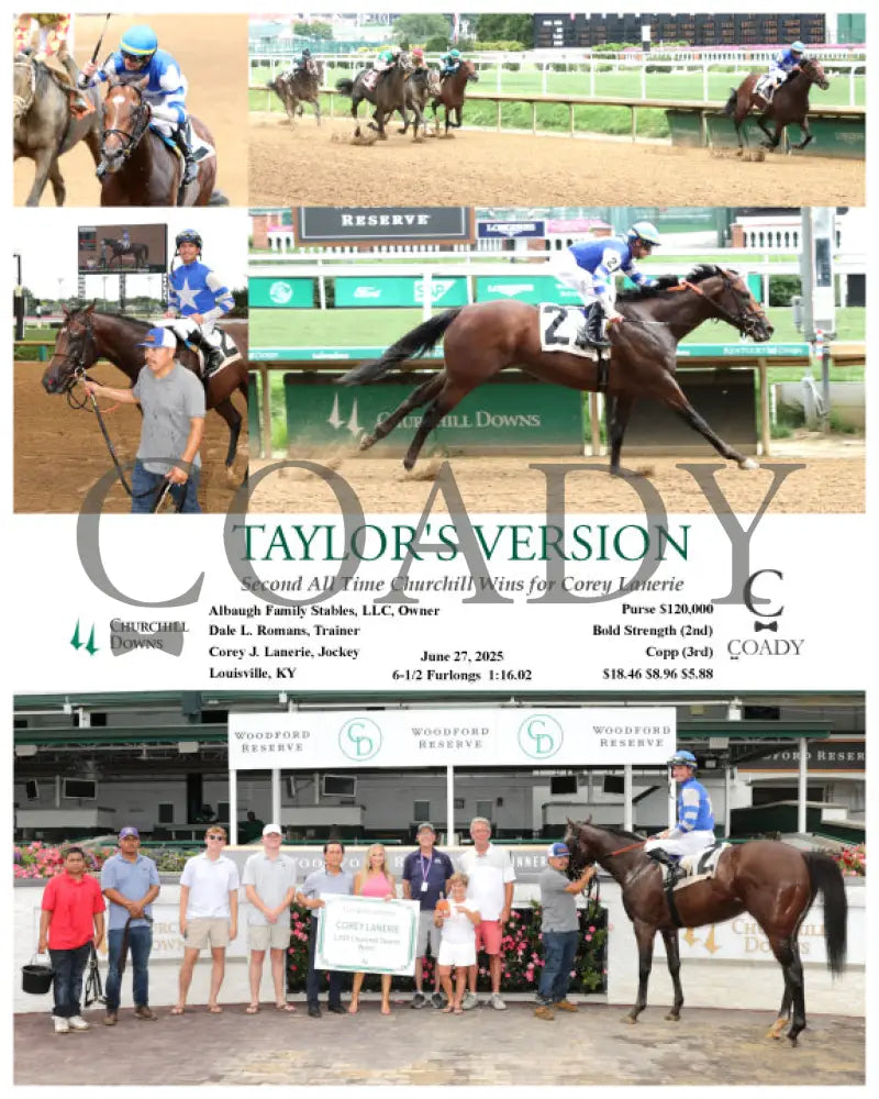 TAYLOR’S VERSION - Second All Time Churchill Wins for Corey Lanerie - 06-27-25 - R11 - CD Churchill Downs