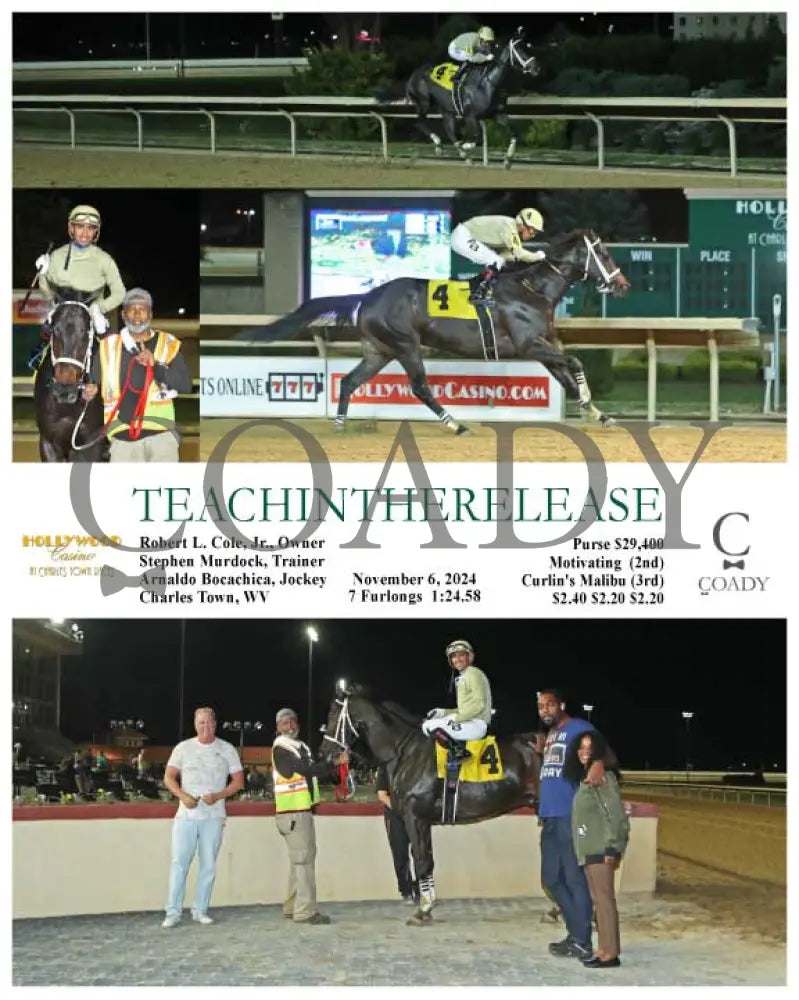 Teachintherelease - 11-06-24 R04 Ct Hollywood Casino At Charles Town Races