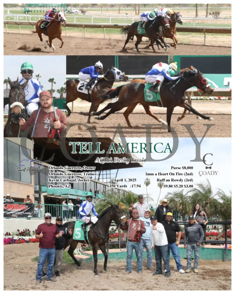 TELL AMERICA - AQRA Derby Trials - 04-01-25 - R02 - TUP Turf Paradise