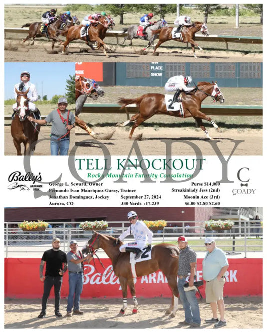 Tell Knockout - Rocky Mountain Futurity Consolation 09-27-24 R04 Arp Arapahoe Park