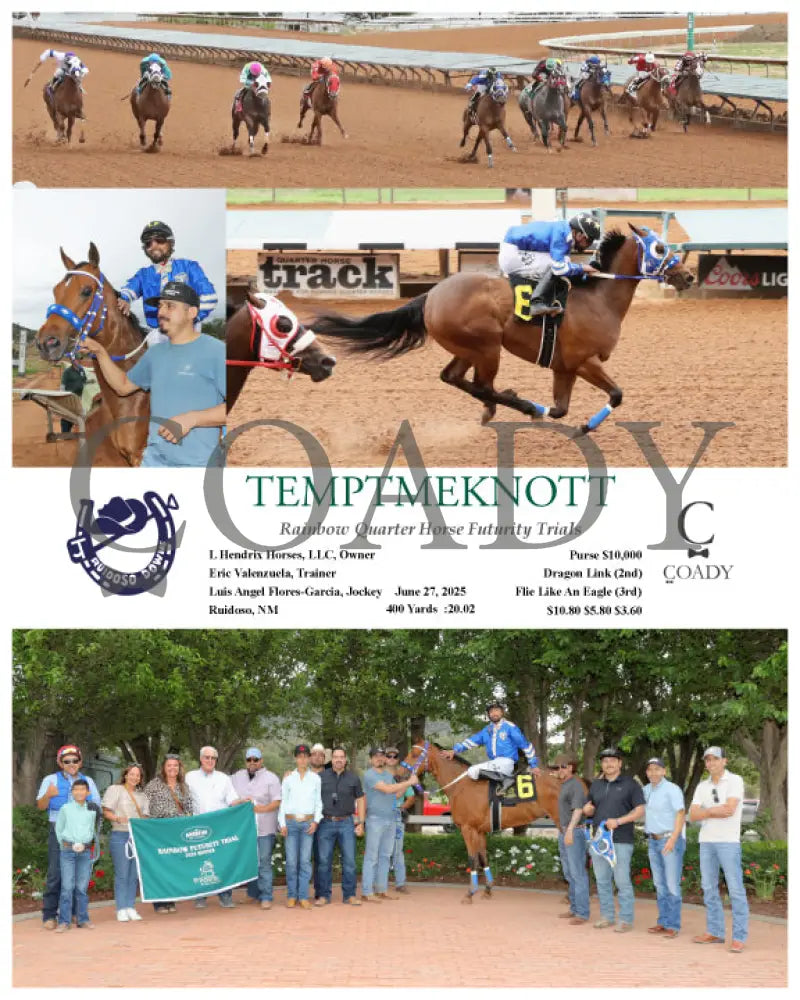 TEMPTMEKNOTT - Rainbow Quarter Horse Futurity Trials - 06-27-25 - R06 - RUI Ruidoso Downs