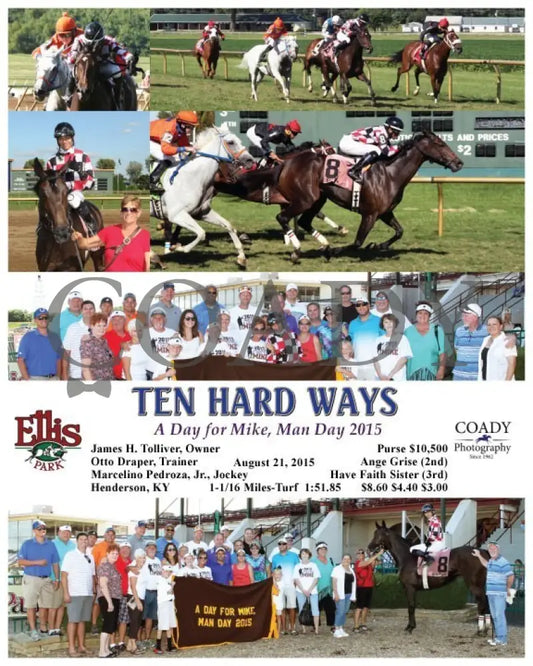 Ten Hard Ways - 082115 Race 08 Elp Ellis Park