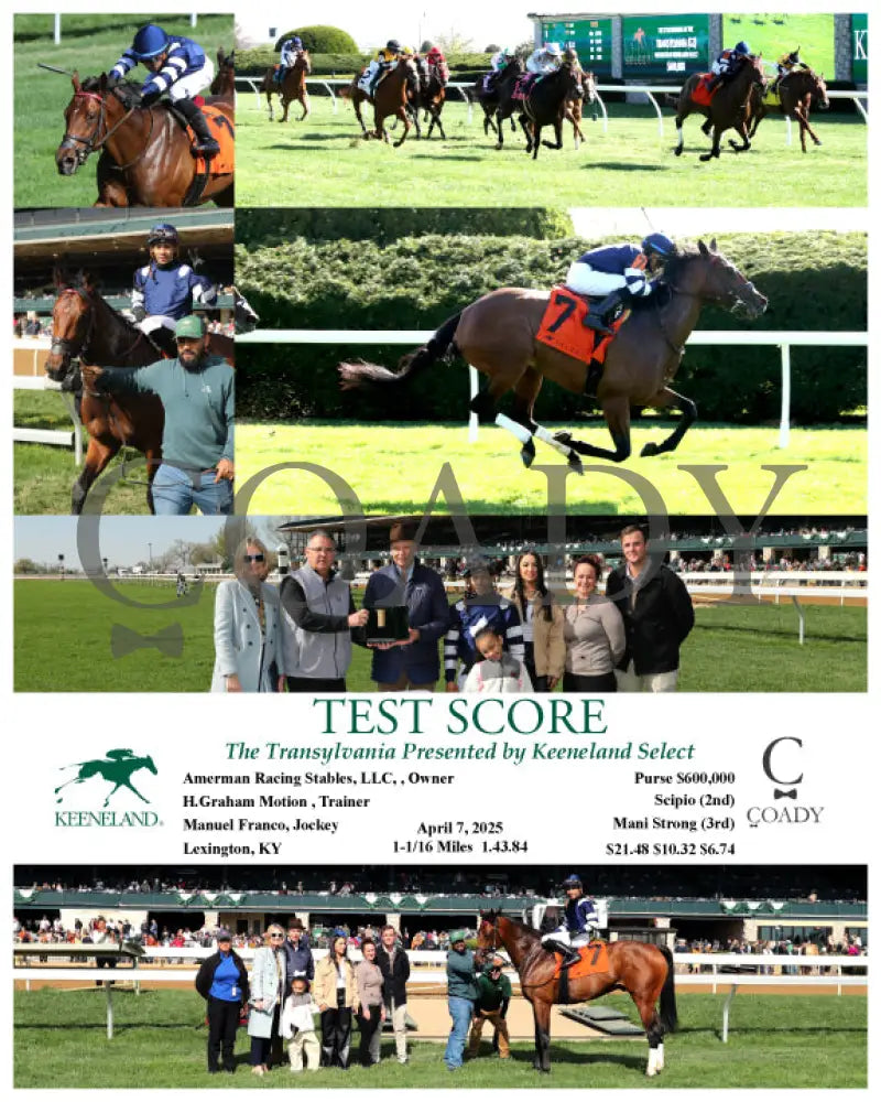 TEST SCORE - The Transylvania Presented by Keeneland Select - 04-07-25 - R08 - KEE Keeneland