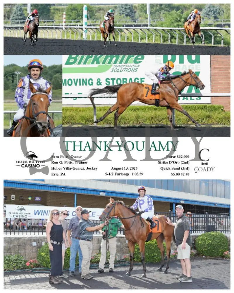 THANK YOU AMY - 08-13-25 - R04 - PID Presque Isle Downs