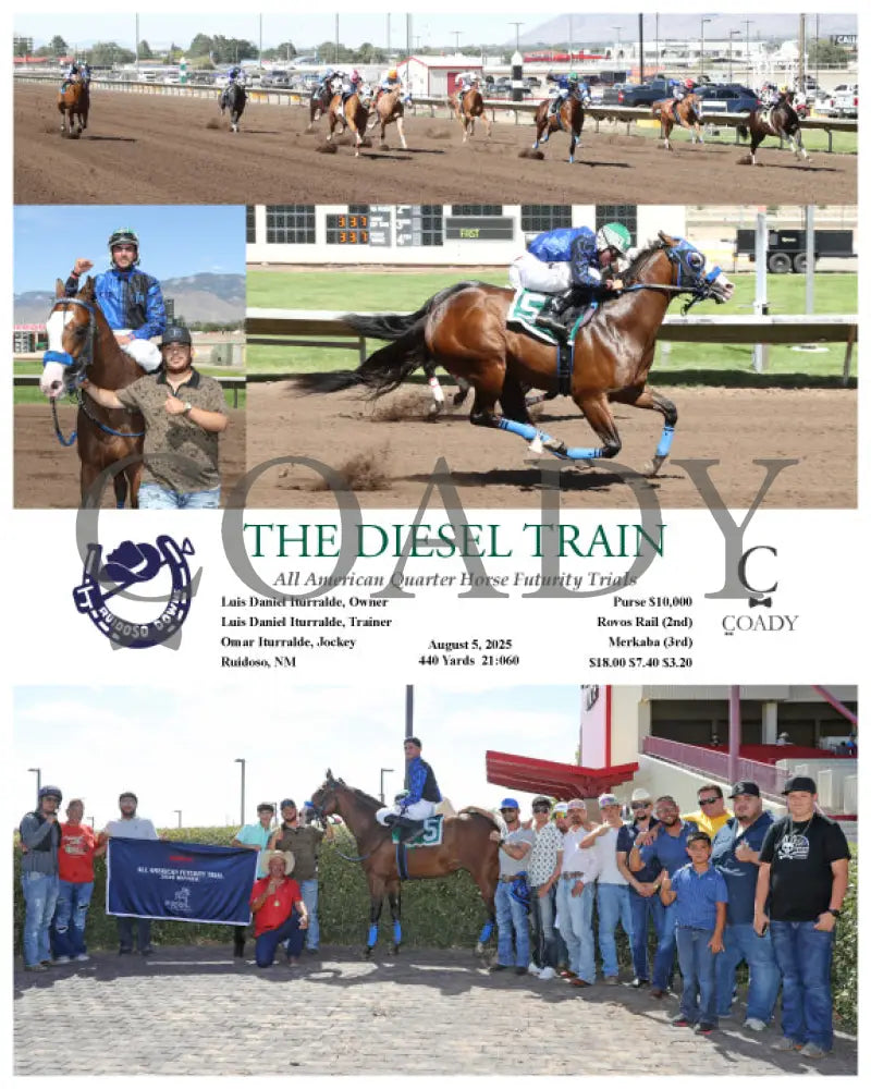 THE DIESEL TRAIN - All American Quarter Horse Futurity Trials - 08-05-25 - R11 - RUI Ruidoso Downs