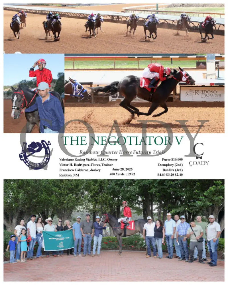 THE NEGOTIATOR V - Rainbow Quarter Horse Futurity Trials - 06-28-25 - R01 - RUI Ruidoso Downs