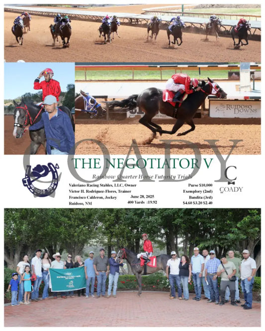THE NEGOTIATOR V - Rainbow Quarter Horse Futurity Trials - 06-28-25 - R01 - RUI Ruidoso Downs