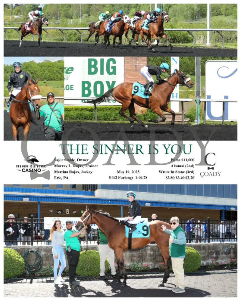THE SINNER IS YOU - 05-19-25 - R02 - PID Presque Isle Downs