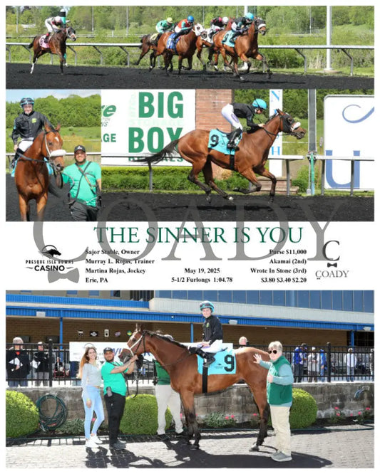 THE SINNER IS YOU - 05-19-25 - R02 - PID Presque Isle Downs