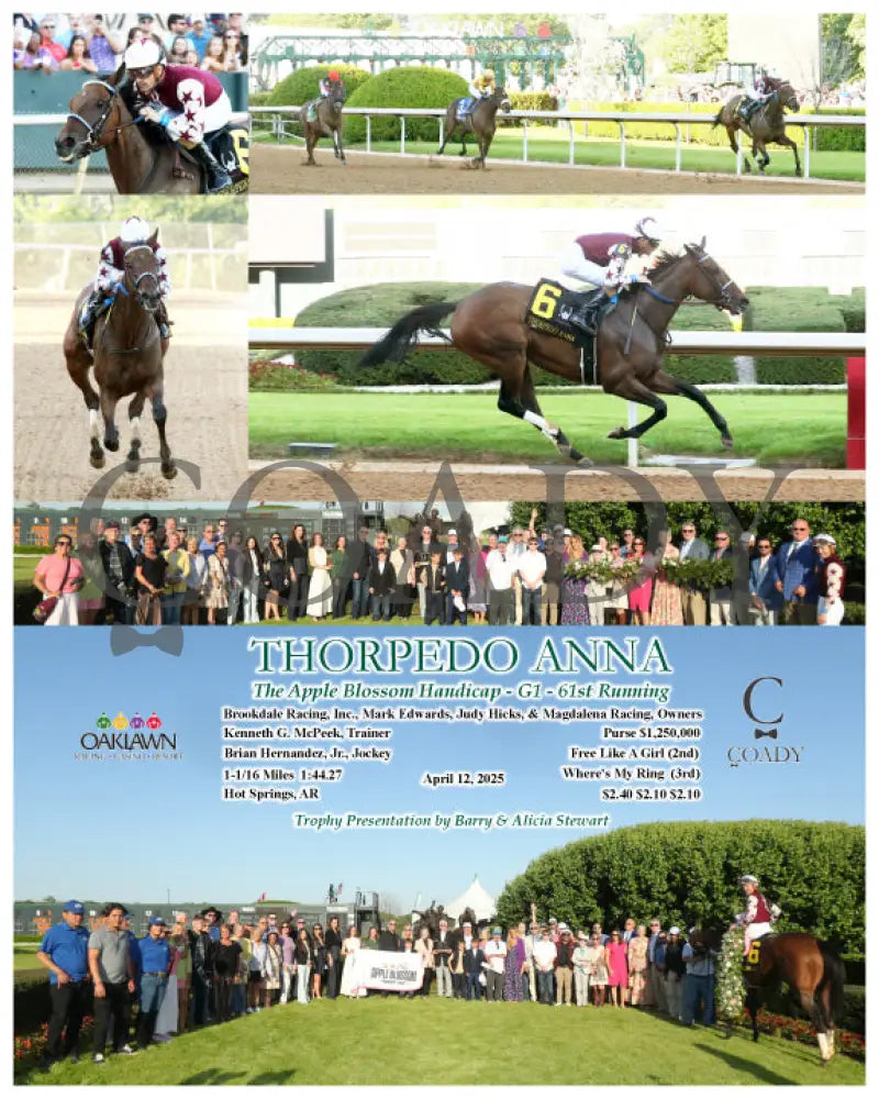 THORPEDO ANNA - The Apple Blossom Handicap - G1 - 61st Running - 04-12-25 - R11 - OP Oaklawn Park