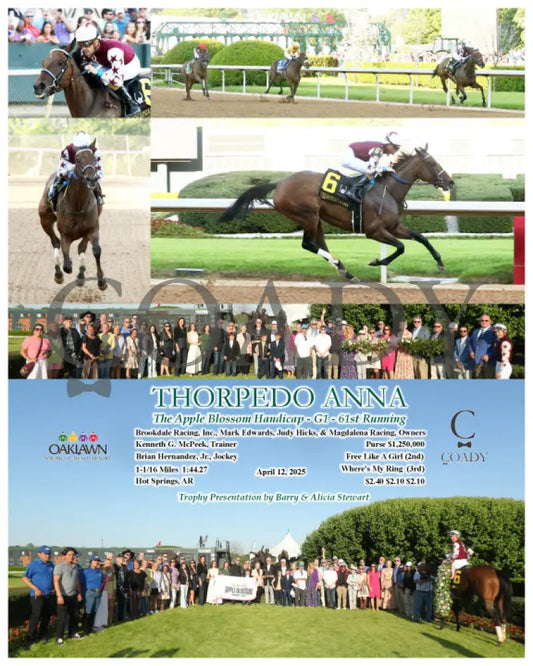 THORPEDO ANNA - The Apple Blossom Handicap - G1 - 61st Running - 04-12-25 - R11 - OP Oaklawn Park