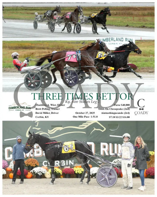 THREE TIMES BETTOR - Ky. Sire Stakes Leg 2 - 10-27-25 - R05 - CMR Presque Isle Downs