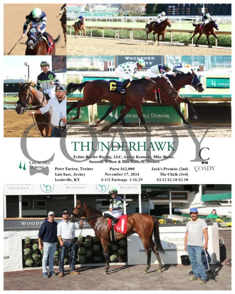 Thunderhawk - 111724 Race 01 Cd Churchill Downs