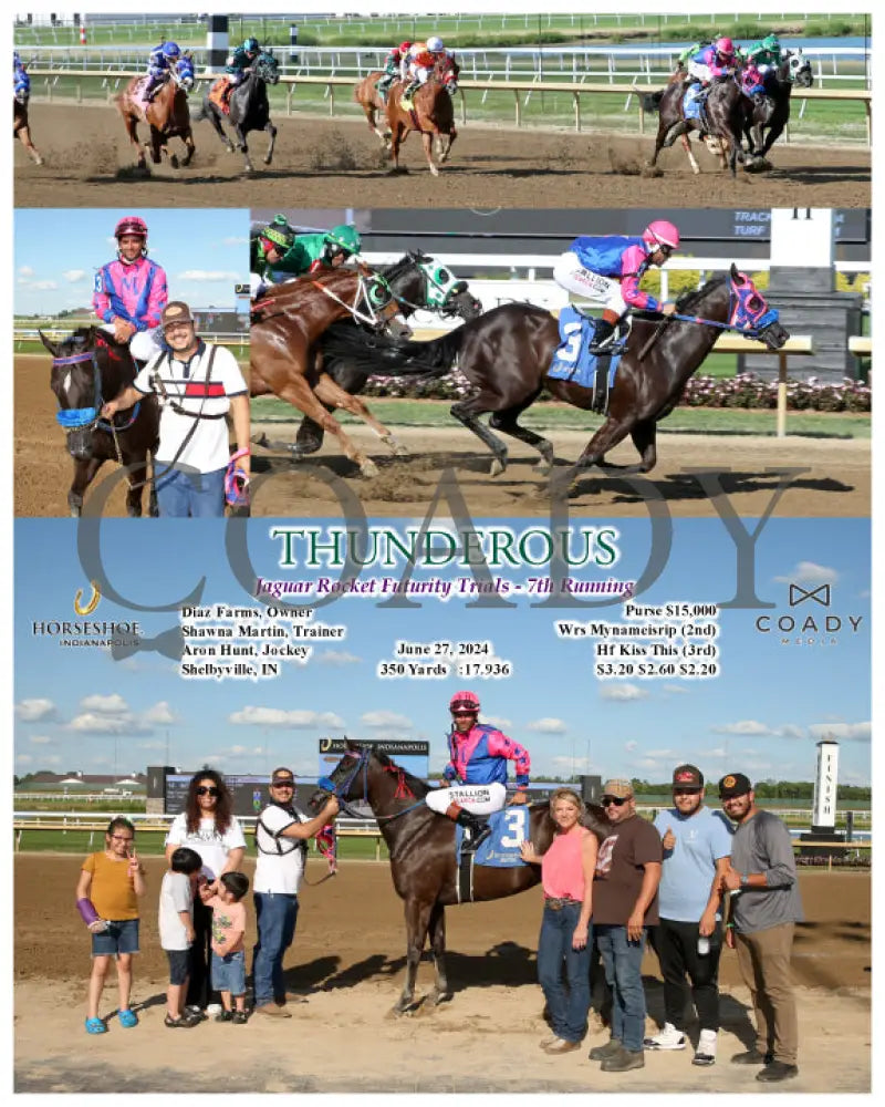 Thunderous - Jaguar Rocket Futurity Trials 7Th Running 06-27-24 R09 Ind Indiana Grand
