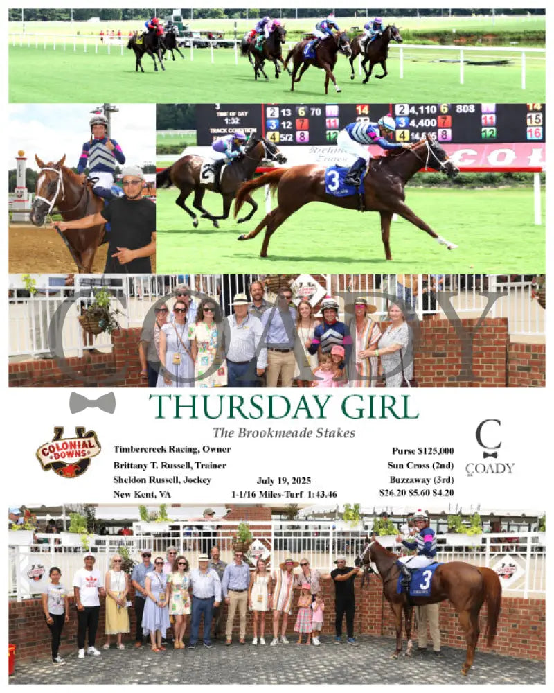 THURSDAY GIRL - The Brookmeade Stakes - 07-19-25 - R03 - CNL Colonial Downs