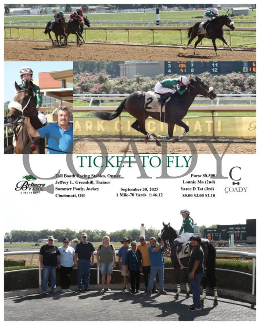 TICKET TO FLY - 093025 - Race 02 - BTP Presque Isle Downs