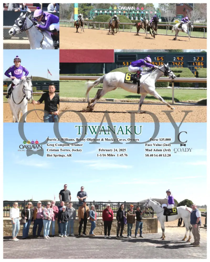 TIWANAKU - 02-24-25 - R01 - OP Oaklawn Park