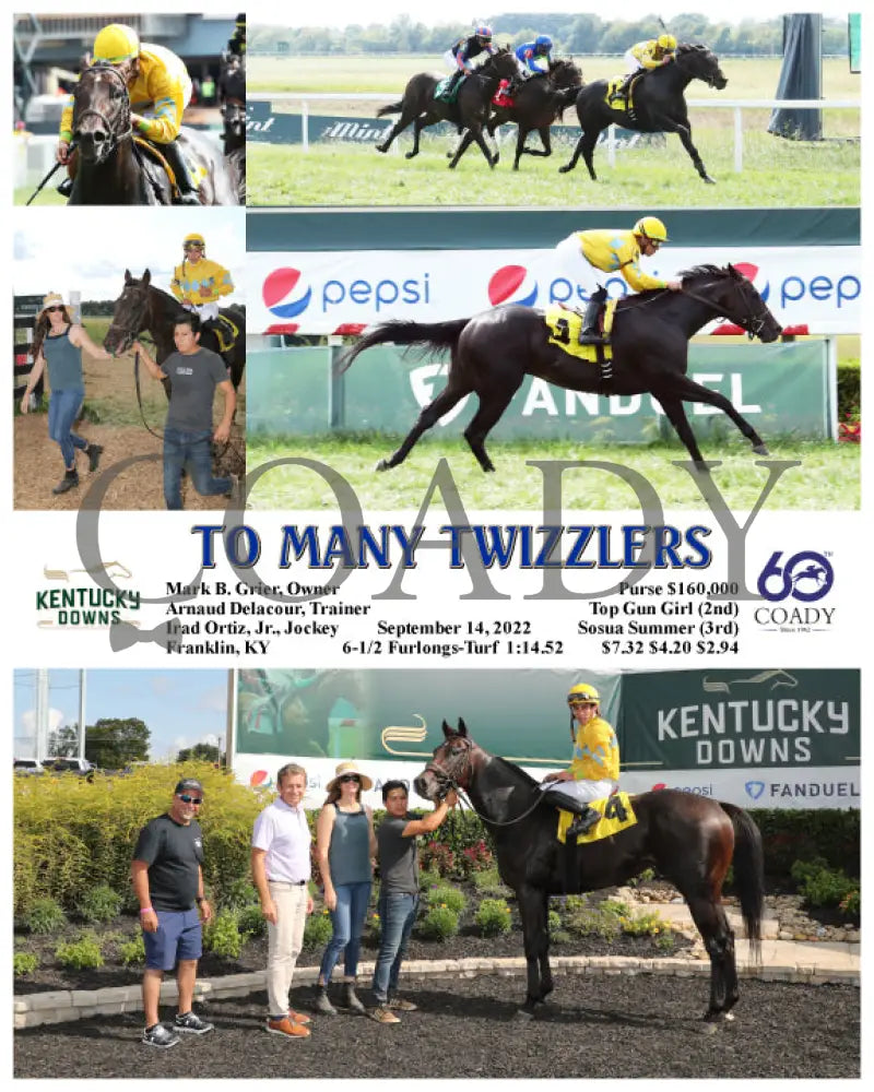 To Many Twizzlers - 09-14-22 R06 Kd Kentucky Downs