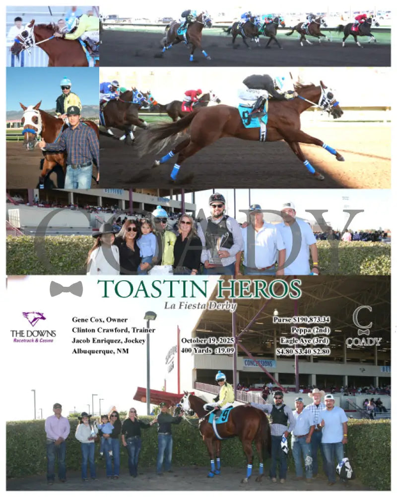 TOASTIN HEROS - La Fiesta Derby - 10-19-25 - R08 - ALB Downs at Albuquerque