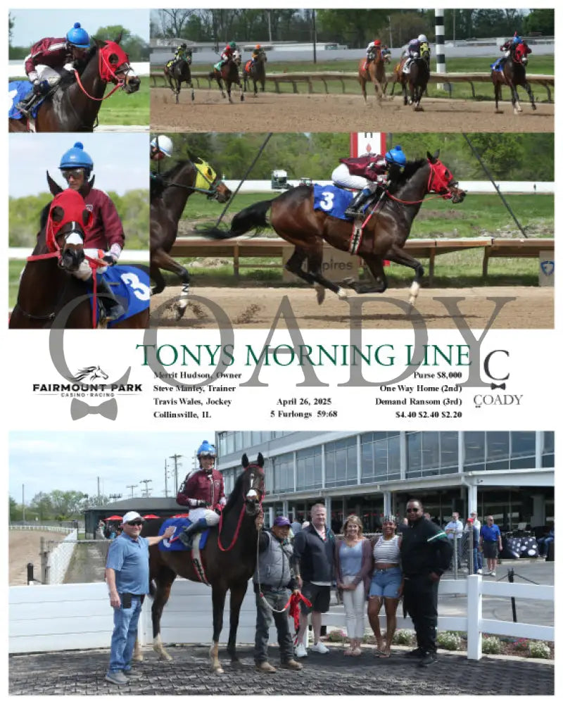 TONYS MORNING LINE - 04-26-25 - R05 - FP Fanduel Sportsbook Horse Racing