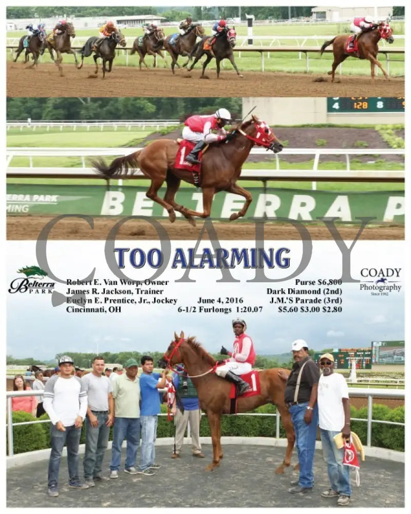 Too Alarming - 060416 Race 08 Btp Belterra Park