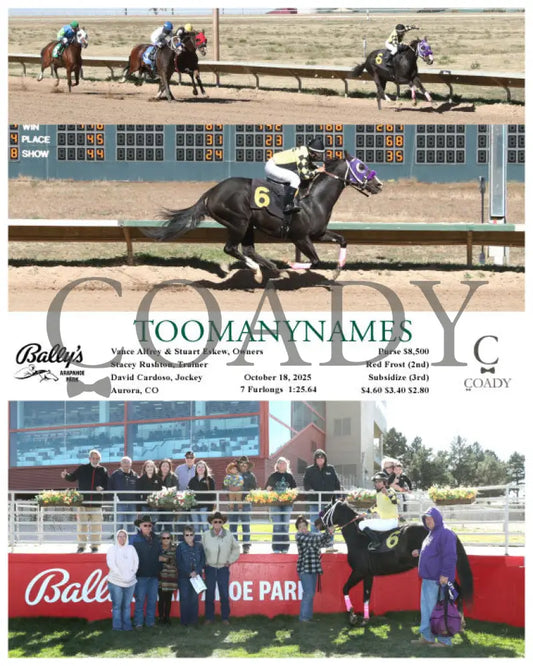 TOOMANYNAMES - 10-18-25 - R01 - ARP Arapahoe Park