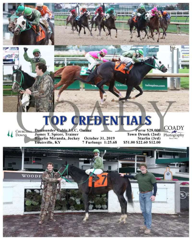 Top Credentials - 10-31-19 R10 Cd Churchill Downs