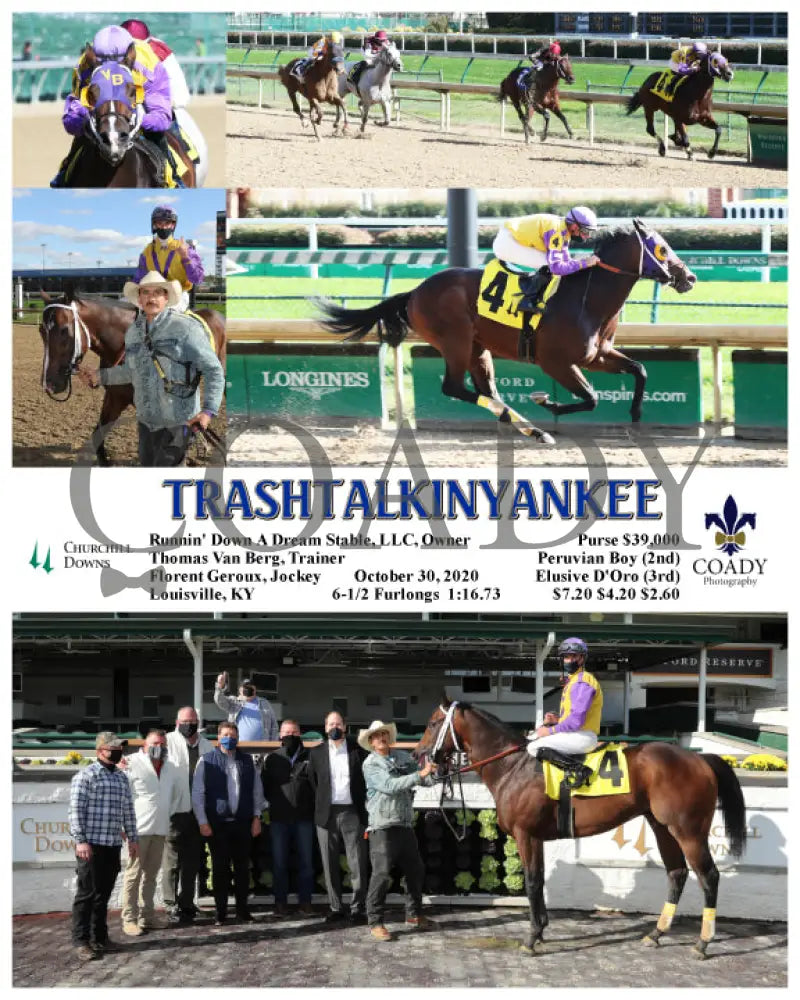 Trashtalkinyankee - 10-30-20 R05 Cd Churchill Downs