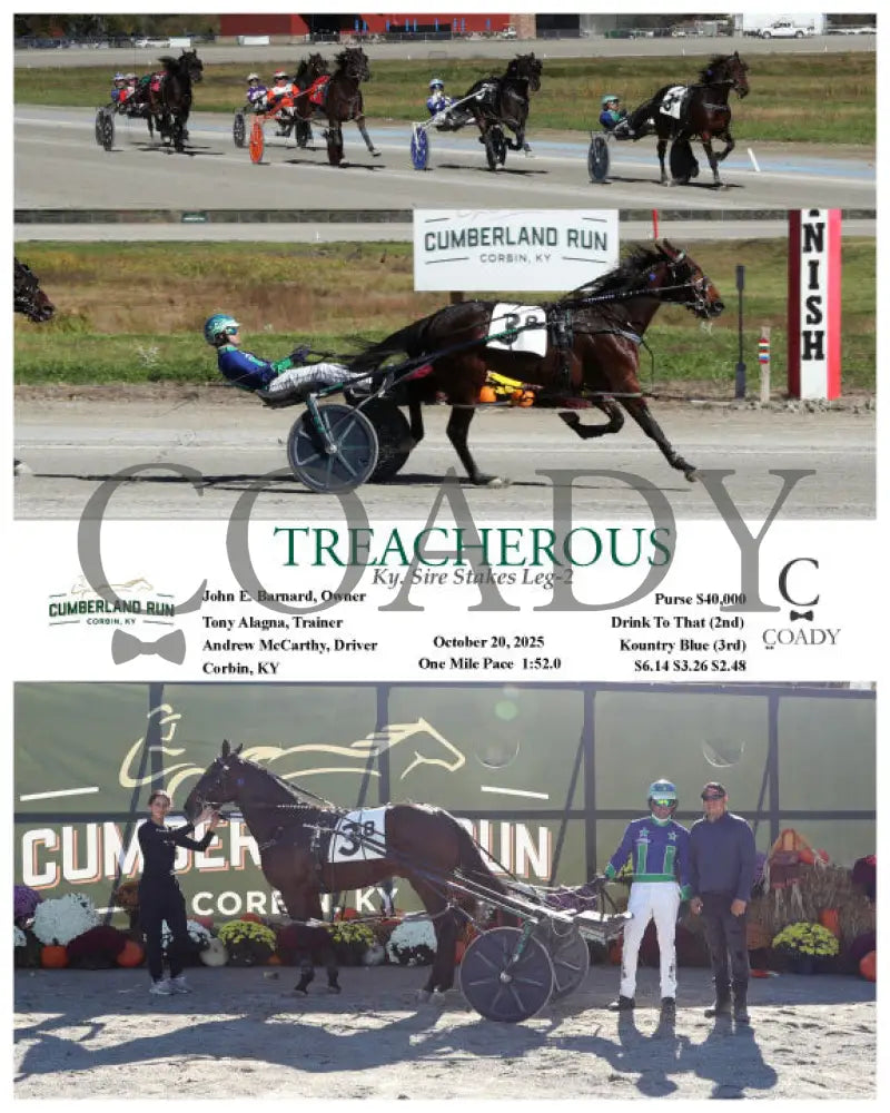 TREACHEROUS - 102025 - Race 08 - CMR Presque Isle Downs