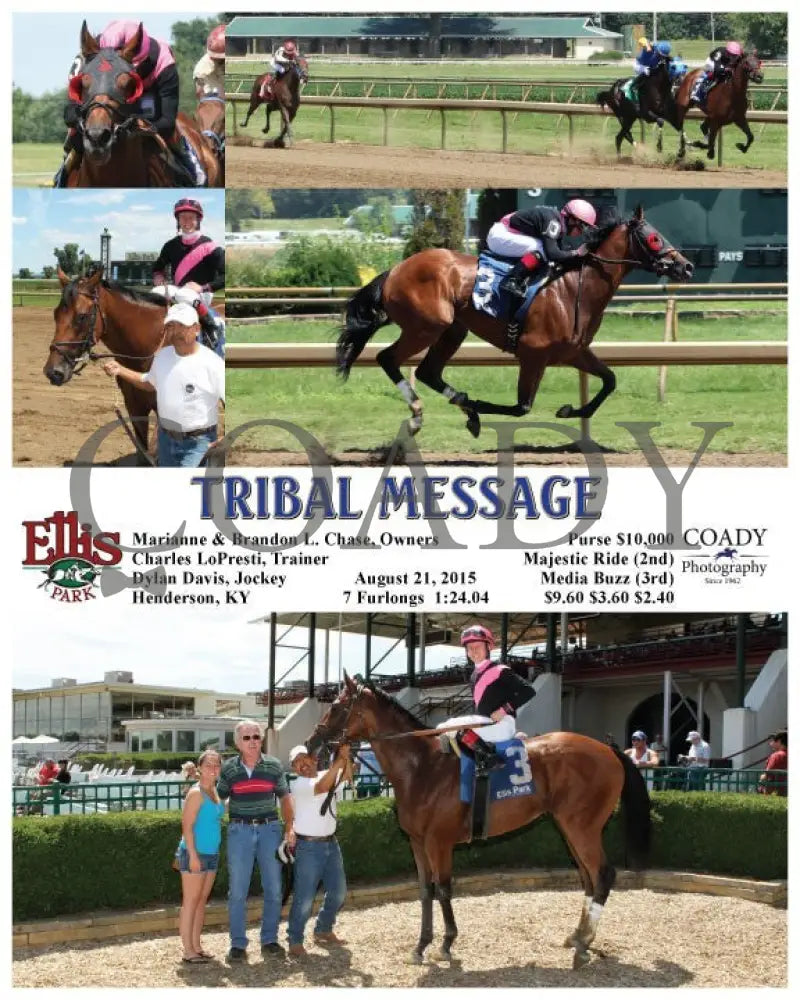 Tribal Message - 082115 Race 02 Elp Ellis Park