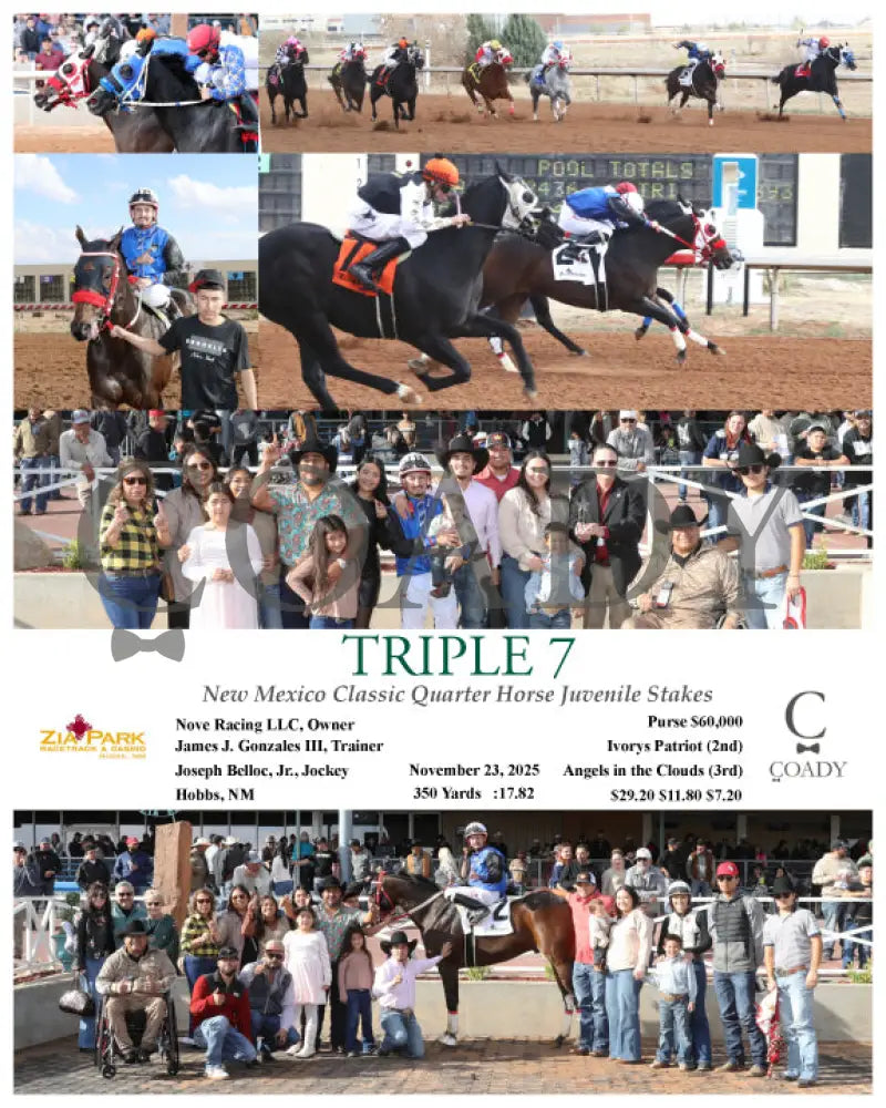 TRIPLE 7 - New Mexico Classic Quarter Horse Juvenile Stakes - 11-23-25 - R05 - ZIA - Coady Media - Kurtis Coady Photography