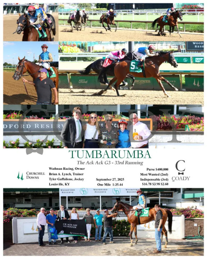 TUMBARUMBA - The Ack Ack G3 - 33rd Running - 09-27-25 - R08 - CD Churchill Downs