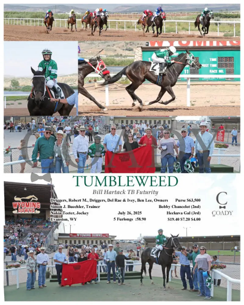 TUMBLEWEED - Bill Hartack TB Futurity - 07-26-25 - R08 - WYO Wyoming Downs