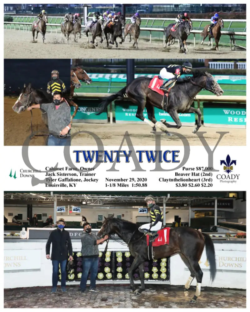 Twenty Twice - 11-29-20 R10 Cd Churchill Downs